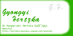 gyongyi hertzka business card